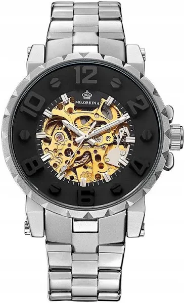 Zegarek Męski Mechaniczny Orkina Open Heartsrebrny