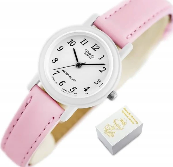Zegarek Casio dla dziewczynki Na Komunię +box +torebka Grawer