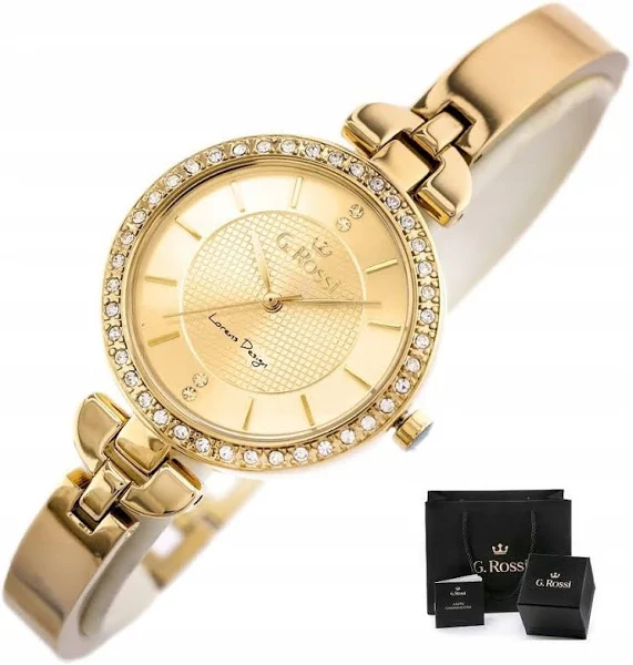 Zegarek Damski G. Rossi Dafne na bransolecie mesh cyrkonie +grawer +box