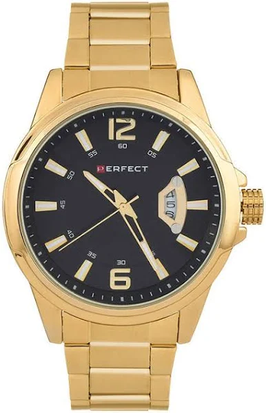 Zegarek męski Perfect Ethan efektowna duża tarcza stalowa bransoleta +box