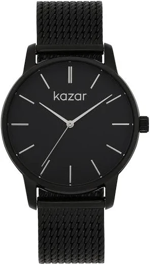 Czarny zegarek na bransolecie mesh