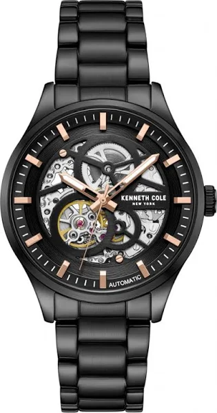 Zegarek męski KENNETH COLE KCWGY0046403 czarny klasyczny skeleton