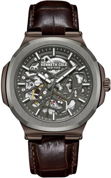 Zegarek męski KENNETH COLE KCWGX0046203 brązowy klasyczny skeleton