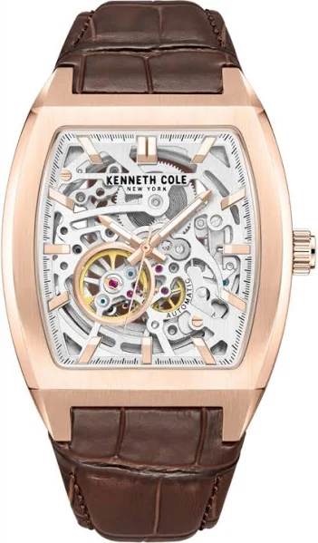 Zegarek męski KENNETH COLE KCWGX0063802 brązowy klasyczny skeleton