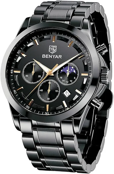 Shop BY BENYAR Zegarki Chronograf męski Analogowy Kwarcowy Wodoodporny