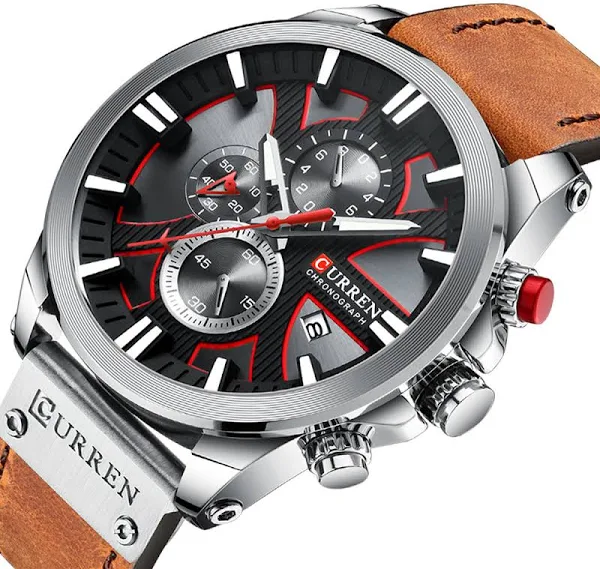 Zegarek Męski Curren 8346 Srebrno-Brązowy