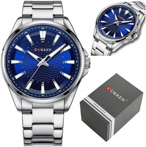 Zegarek Męski Curren Bernard klasyczny bransoleta +pudełko +grawer