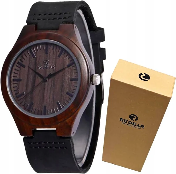 Zegarek Męski Drewniany Basic Eko Ekologiczne Pudełko