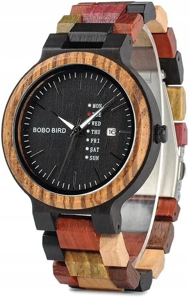 Drewniany zegarek Bobo Bird P14-1 Unisex Bobobird