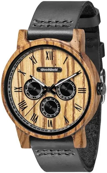 Drewniany Zegarek Norman Black