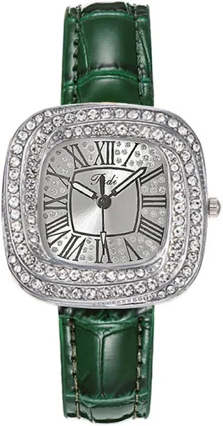 Modny 2024 nowy prosty kwadratowy damski zegarek kwarcowy z pełną gwiazdą swobodna