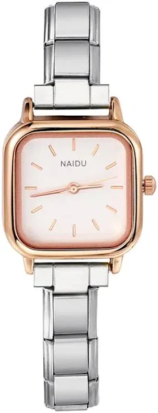 GEMOSA Modny stylowy kwadratowy zegarek kwarcowy Szykowny