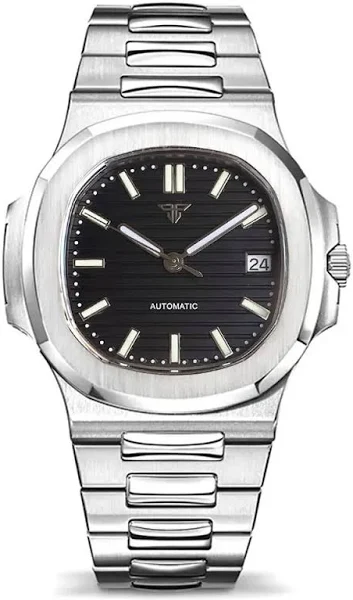 Kwadratowy Nautilus elegancki styl obudowa 40mm Tandorio automatyczny męski zegarek Reloj NH35 ruch