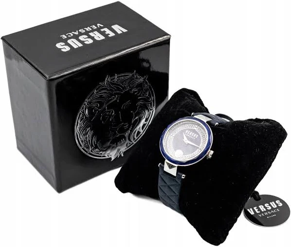 Zegarek Versus Versace Covent Garden Crystal Granatowy Srebrny Cyrkonie