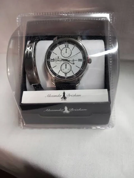 Alexander Brixham Zestaw prezentowy zegarek bransoletka czarna