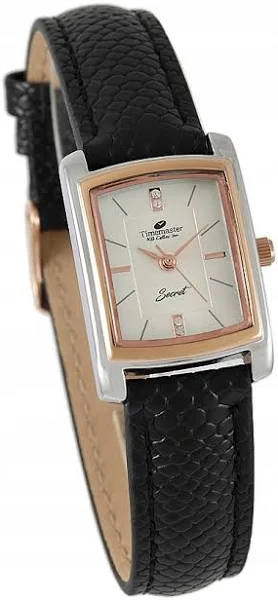 Zegarek damski klasyczny prostokąt bicolor na pasku Timemaster 157/10