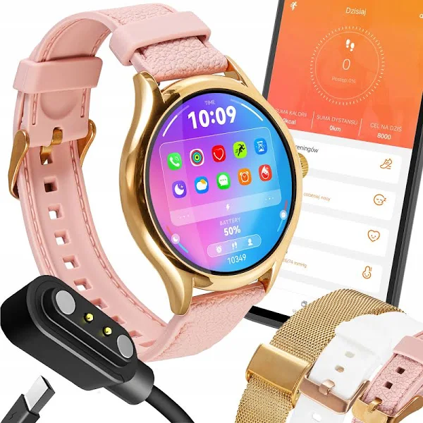 Smartwatch Damski Premium Dla Kobiet Zegarek Wodoodporny Pl Menu 3paski