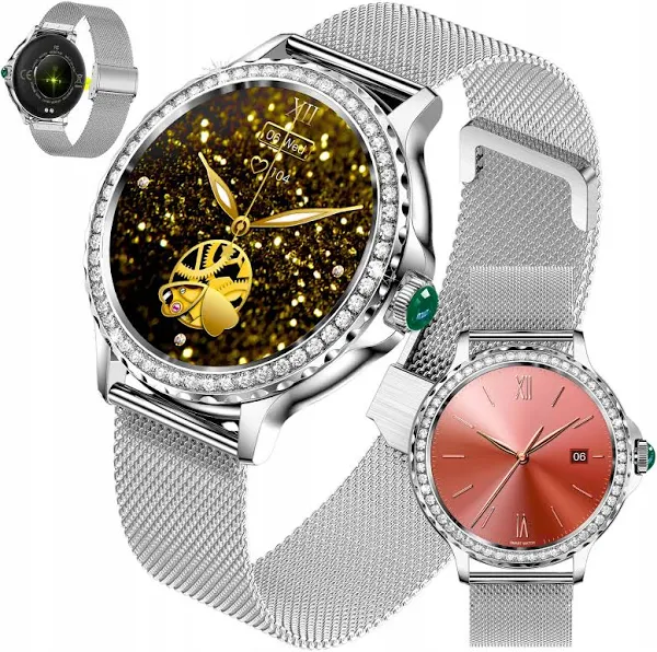 Smartwatch Damski Menu Pl NX19 Wodoodporne Krokomierz Puls Smart