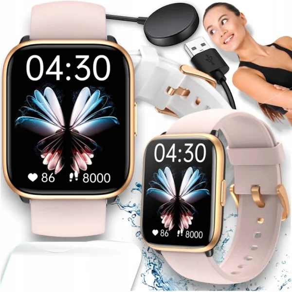 Smartwatch Damski Zegarek 3d Wodoodporny Połączenia Polskie Menu Sport Puls