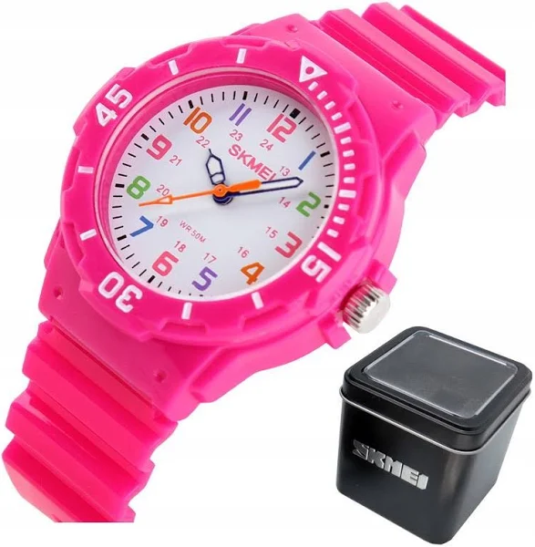 Kolorowy Zegarek Dziecięcy Skmei Wskazówkowy Dla Chłopaka Dziewczynki