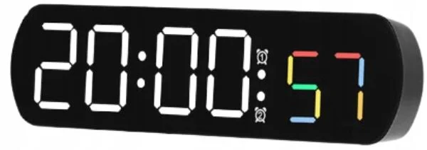 Elektroniczny Zegar Cyfrowy Led Budzik Temperatura Odliczanie