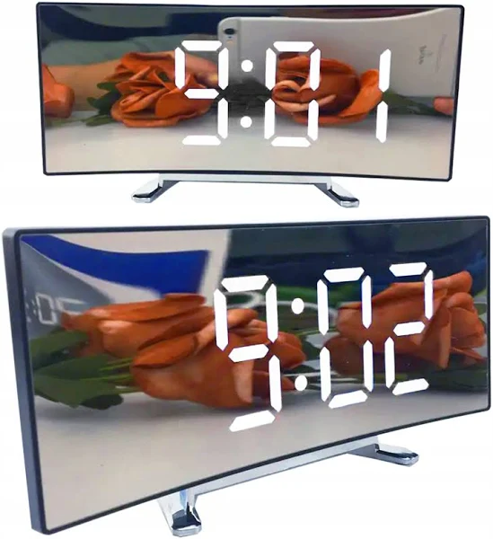 Zegar Z Budzikiem Elektroniczny Zegarek Stojący Alarm Cyfrowy Temperatura