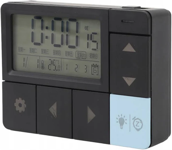 Budzik Zegarek Elektroniczny Led Cyfrowy Stojący Termometr