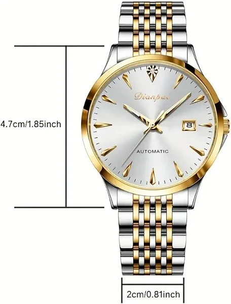 DIANPAI w pełni automatyczny zegarek mechaniczny męski cienki i słynny zegarek