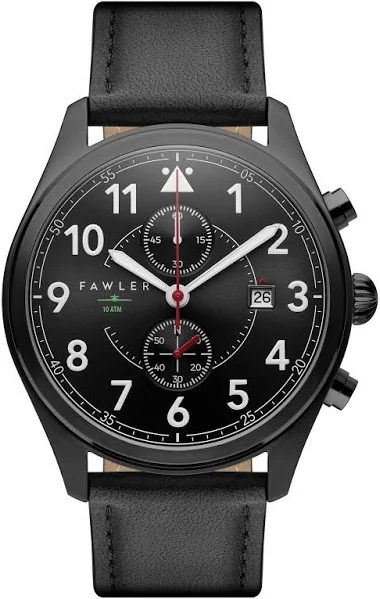 Fawler Fraser Czarny Zegarek Pilota Z Chronografem