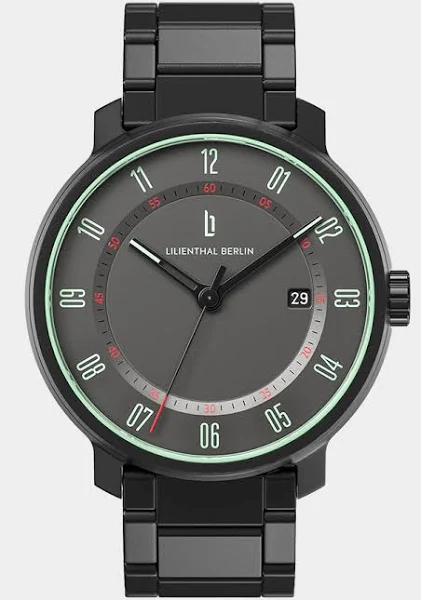 Lilienthal Zegarek Automatyczny Męski Szary Metalowy pasek