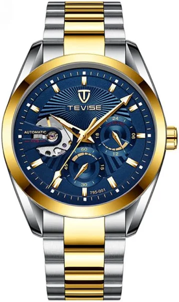 Luksusowy męski automatyczny zegarek Disentis Czarny