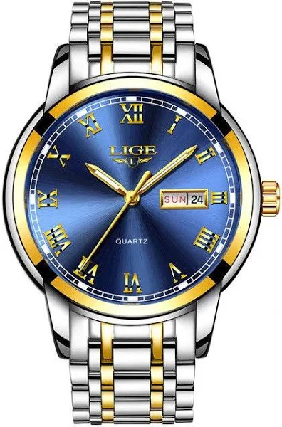 ZeeTech Zegarek Męski Lige Klasyczny Elegancki Stalowy Datownik 3 Kolory + Pudełko