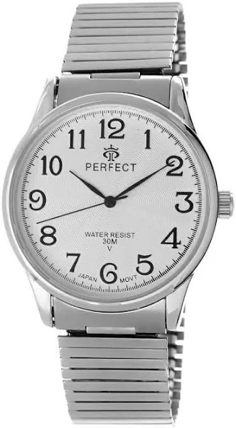 ZEGAREK MĘSKI NA BRANSOLECIE SREBRNY PERFECT X421 (zp331c)