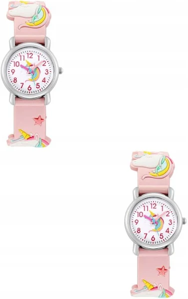 Dziecięcy zegarek na rękę dla dziewczynki 2 sztuki