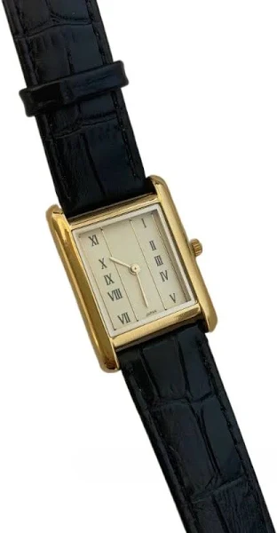 Retro niszowy projekt kwadratowy prostokątny złoty zegarek kwarcowy damski zegarek na co dzień