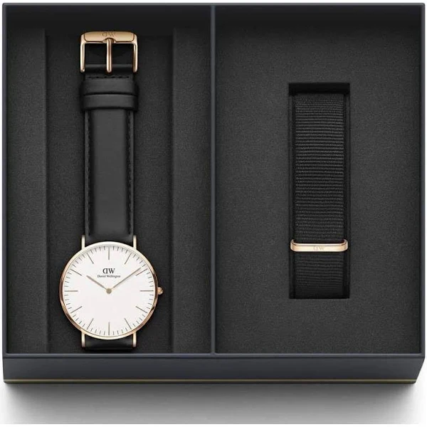 Daniel Wellington Classic Sheffield Rose Gold 40mm & Classic Cornwall Nato Strap DW00500002