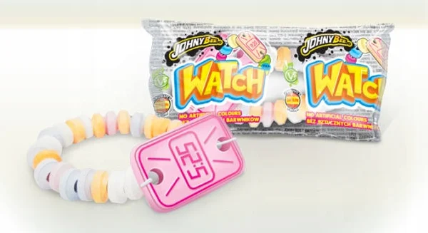 JOHNY BEE Watch Zegarek Cukierki pudrowe bransoletka 14g
