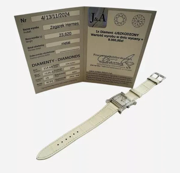 Damski Zegarek Hermes HH1.235 Z Diamentami