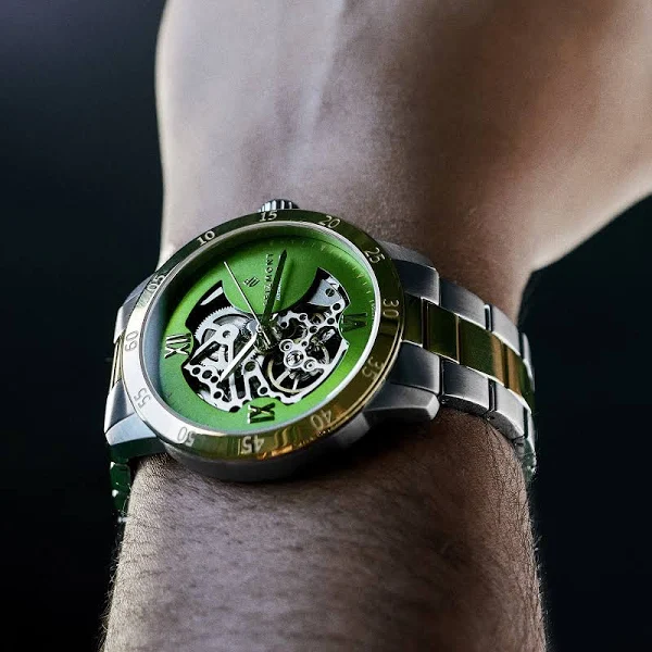 Seizmont Dante II Złocisto-srebrzysty zegarek z widocznym mechanizmem – Edycja limitowana