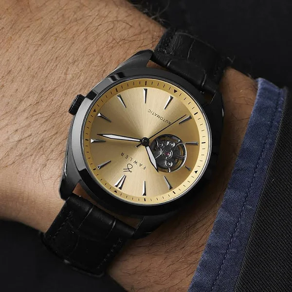 Fawler Zegarek z widocznym mechanizmem Fenes Feras