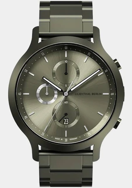 Męski Zegarek Chronograf Zielony Koperta ze Stali Chirurgicznej