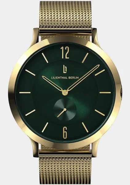 Męski Zegarek na Rękę Złoto Zielony Koperta ze stali chirurgicznej