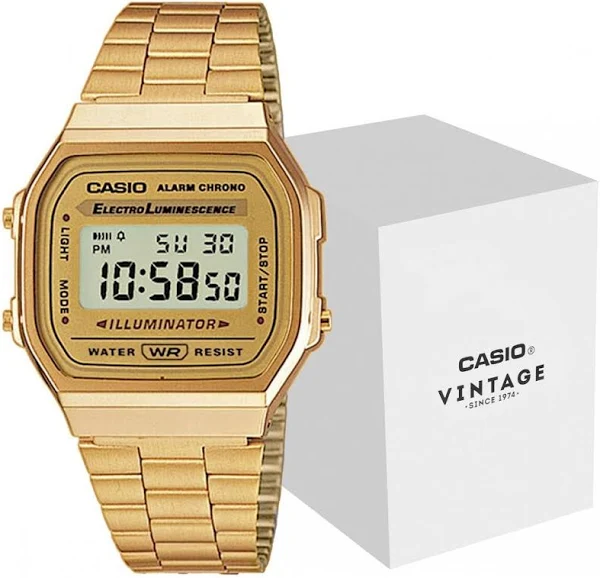 Zegarek Damski Męski Casio Klasyczny Złoty Pudełko