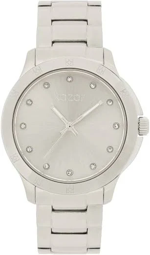 Srebrny zegarek damski na bransolecie