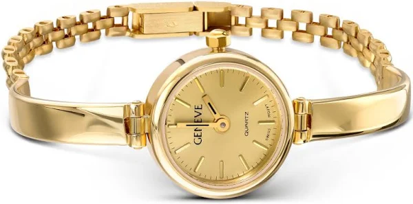 Damski zegarek złoty z okrągłą kopertą GENEVE