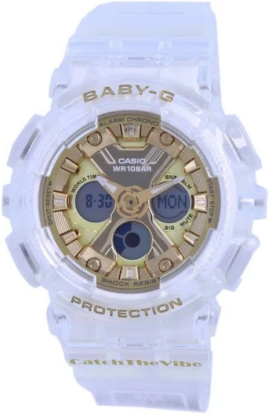 Casio Baby Women's-G BA-130-7A1JF Round Watch White Resin BA-130CVG-7A