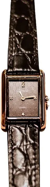 Damski zegarek kwarcowy luksusowy kwadratowy prostokątny diament Vintage czarny złoty zegar cyfry