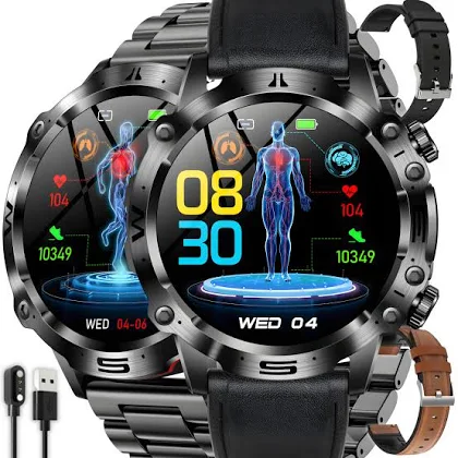 SMARTWATCH ZEGAREK MĘSKI KARDIOWATCH POMIAR CUKRU PPG HRV EKG MENU POLSKIE