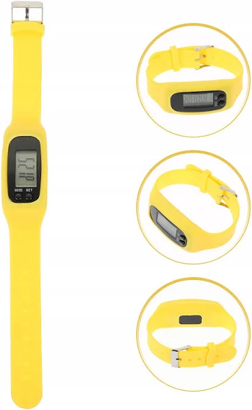 Cyfrowy zegarek na nadgarstek dla seniorów z krokomierzem