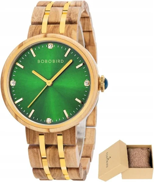 Drewniany Damski Zegarek Na Bransolecie Bobo Bird T96-1 Piękny